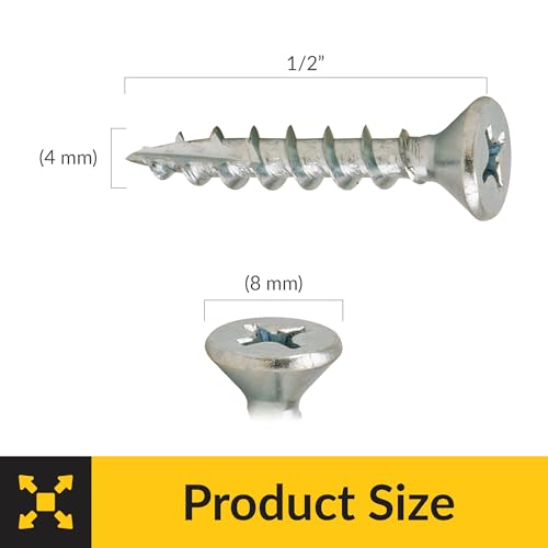 Brixwell SRW214392201 Zip R Screw, Flat Countersunk Head with Phillips Drive Drive Pack of 1000