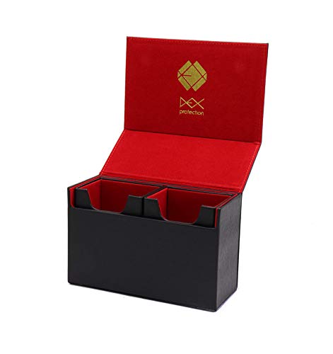 Black Dex Protection Dualist Duel Compartment Card Deck Storage Box