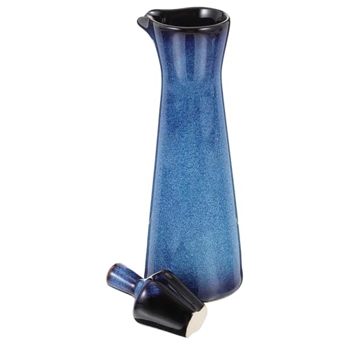 IMIKEYA Bouteille à Condiments En Céramique Créative Pot D’assaisonnement Résistante à Haute Température Finition Bleu Cat’s Eye Décoration La Cuisine Restaurant Maison