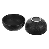 MAGICLULU 2 Piezas Cuencos de Cerámica con Textura de Roca Elegantes y Versátiles para Sopa Ensalada y Arroz Comedor Familiar Decoración Minimalista para Uso Diario