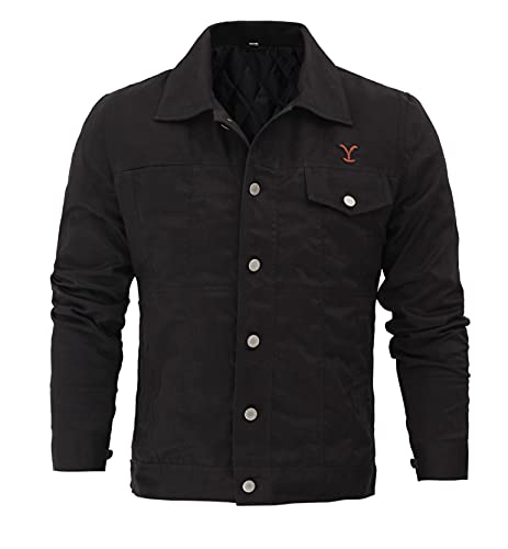 Blingsoul Mens Lightweight Jackets - Black Cotton Trucker Jacket For Men3