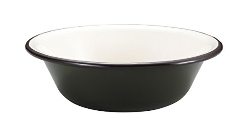 Captain Stag UH-517 Enamel Bowl for BBQ, 6.3 inches (16 cm), Olive Green