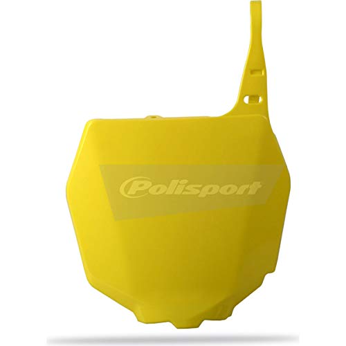Polisport 8660400002 - Tabella Portanumero Replica Oem Realizzata In Plastica Lucida Resistente E Durevole Compatibile Con Le Moto Suzuki In Colore Giallo