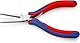 KNIPEX Elektronik-Greifzange mit durchgestecktem Gelenk mit Mehrkomponenten-Hüllen 145 mm, 35 52 145