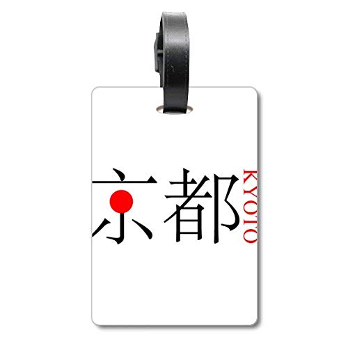 Étiquette de voyage Kyoto design Japonais soleil rouge premium
