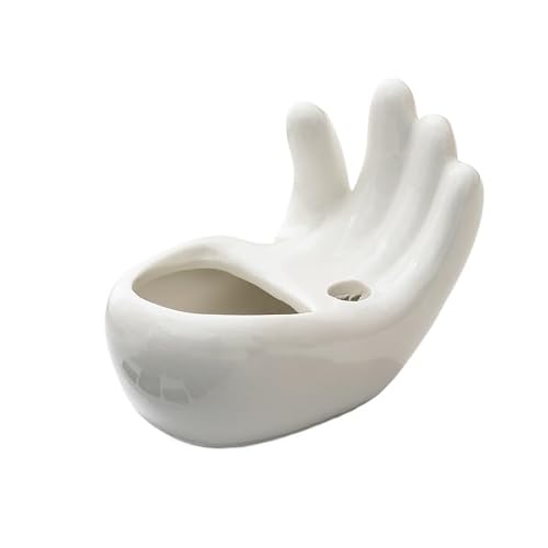 GFHTRELY Ashtray Nordic Glazed Ceramic Finger Ashtray, Minimalist Decor Ornament For Home Smoke Tray(B)