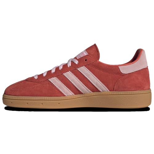 Image of adidas Originals Handball Spezial - Women's (IE5894, Bright Red /Clear Pink /Gum) Size 9.5