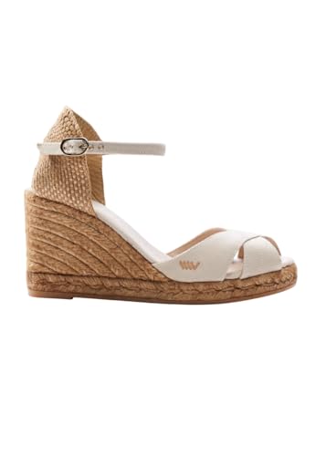 Image of VISCATA Aiguablava Canvas Wedges with Ankle Strap