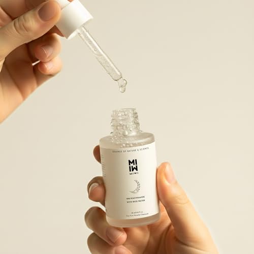 Image of MIWI 10% Niacinamide Serum for oily skin with Rice water and Hyaluronic Acid | For Dry skin, Acne Marks Reduction and Serum for Glowing skin | Face serum for women and men | for All Skin Types
