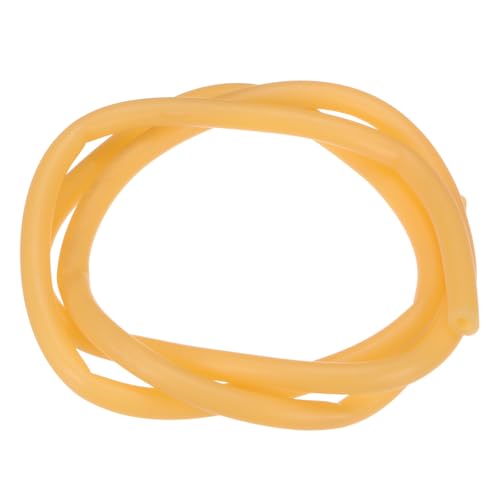 M METERXITY Tubo de Látex Natural, 5/32' [4mm] ID X 5/16' [8mm] OD Longitud de 3 Pies Manguera de Látex para Hogar/Laboratorio/Deportes, Tubos de Banda Altamente Elásticos [Amarillo]