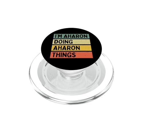 Support magnétique PopGrip MagSafe I'm Aharon imprimé avec texte humoristique
