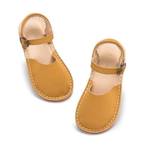Image of THEE BRON Girls Comfort Sandals Kids Shoes Sandals Filles Sandales(AA442 Toddler,Brown /06M)