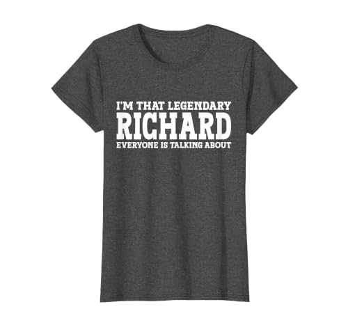 Richard Personal Name Funny Richard T-Shirt, Women, Dark Heather Grey, X-Large