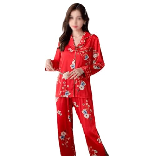 Pyjama en soie glacée femme anti-transpiration pour nuits d'été