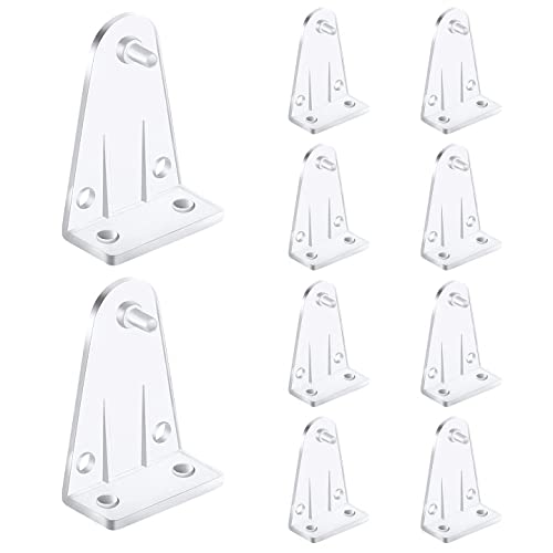 Morobor Plastic Hold Down Bracket, 10pcs Clear Plastic Blinds Bottom Rail Holder Clips Replacements for Horizontal Blinds and Windows Shades