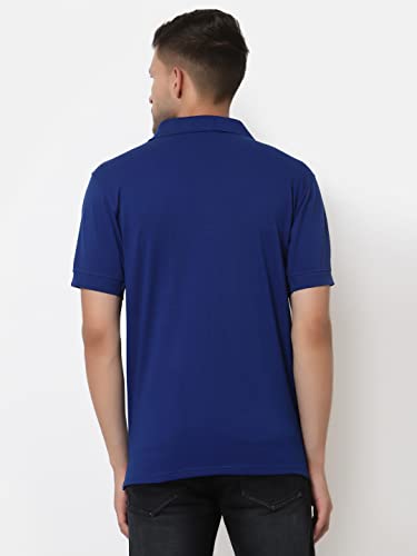 Image of UZARUS Mens Solid Cotton Regular Fit Polo T-Shirt