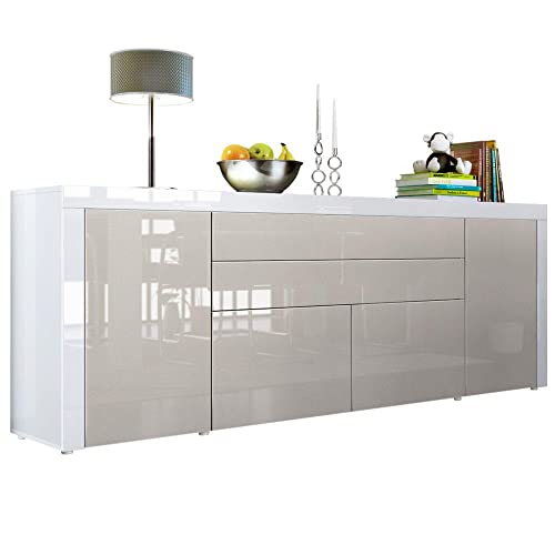 Vladon Sideboard La Paz V2, Made in Germany, Kommode mit 2 Türen, 2...