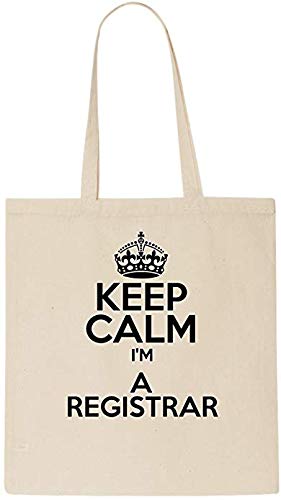 Keep Calm I'M A REGISTRAR Tote Bag-Cotton Shopping Bag