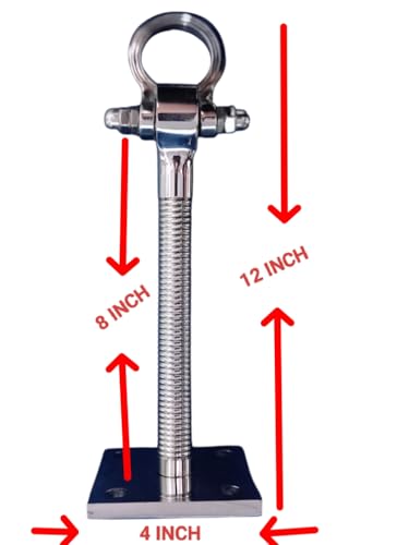 Image of Pure Stainless Steel HI-Grade Quality Life TIME WARRENTY, Ceiling KADA Swing, Patio 16MM Rod with Weight Capacity of 2000KG, (Pack of 2PCS) Strong and Sturdy (12 INCH)