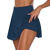 Womens Summer Active Skirts for Sports Running Gym Training Plus Size Athletic Tennis Skorts Solid Built-in Shorts