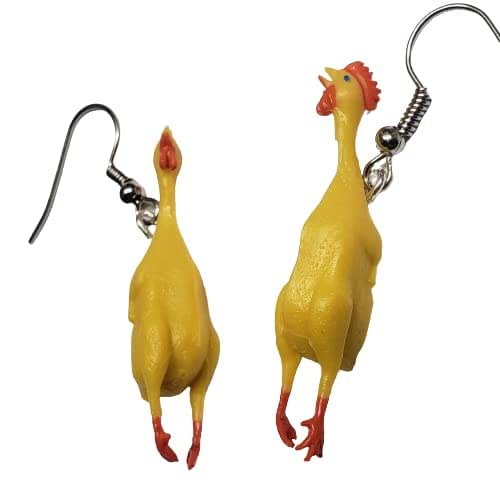 Rubber Chicken Earrings Handmade Products