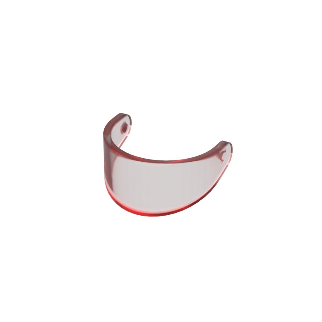 GDS-2066 Headwear Accessory Visor for Standard Helmet 50PCS Compatible with Lego Toy DIY Parts and MOC Components for Major Brick Brands Color:Trans Red 41