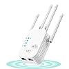 Amplificador Señal WiFi 1200Mbps,Repetidor WiFi,4 Antenas,2 Puertos LAN,WiFi Extender,Modo Repetidor/Router/Ap,Repetidor de Señal WiFi para el Casa,Oficina,Fácil de Instalar