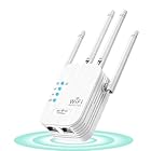 Amplificador Señal WiFi 1200Mbps,Repetidor WiFi,4 Antenas,2 Puertos LAN,WiFi Extender,Modo Repetidor/Router/Ap,Repetidor de Señal WiFi para el Casa,Oficina,Fácil de Instalar