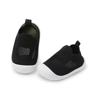 WILLFUN Toddler Boy Girl Mesh Sneakers Baby Knitted Walking Shoes Infant Soft Sole Trainers 1-3 Year-Old Little Kid Breathable Outdoor Shoes