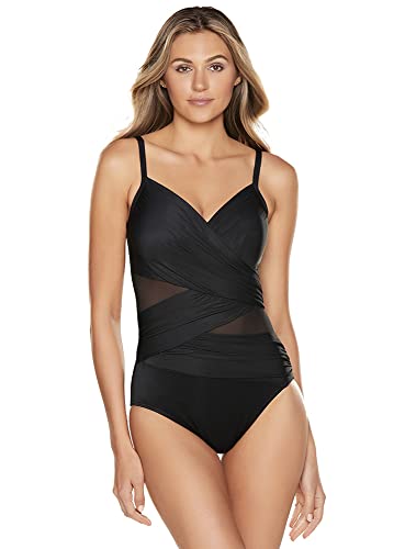 Miraclesuit Women's Swimwear Network Mystique Underwire Tummy Control One Piece Swimsuit