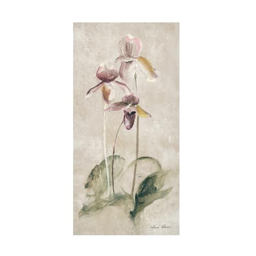 Trademark Fine Art Canvas Wall Art - Cheri Blum 'Purple Dancing Orchid Panel III' Wall Art for Living Room, Bedroom, or Office Décor