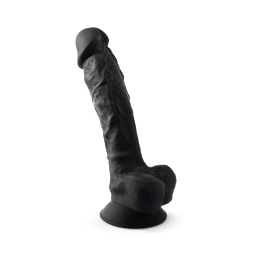 SILEXD - Model 1 Realistic Penis Premium SILEXPAN Silicone Black 20 CM
