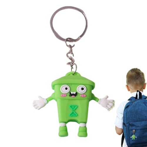 Mihauuke Llavero De Bolsa, Dije de Cubo de Basura para Bolso, Llaveros Colgante de Cubo de Basura, Para Mujeres Hombres Niños Mochila Monedero Cartera Espejo Retrovisor Coche Viaje Escuela Fiesta