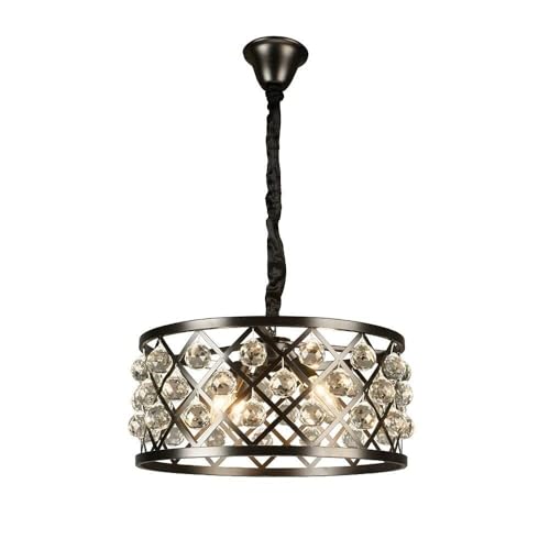 Lustre industriel îlot de cuisine suspension rustique métal noir E14