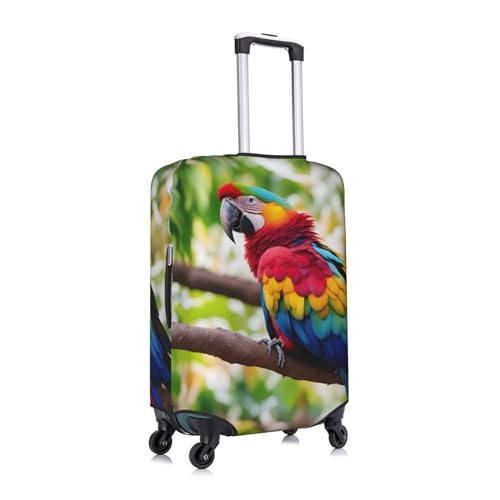 Fantastic Parrot Feather 1 Print Personalized Travel Luggage Cover With Zipper, Elastic Luggage Cover,For Daily Use3
