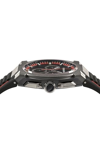 Ferragamo Ferragamo Supreme Chrono Collection Luxury Mens Watch Timepieces with a Black Strap and Dial Featuring a Gun Case2