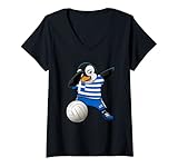 Photo Gallery donna dabbing pinguino grecia pallavolo bandiera greca volley arte maglietta con collo a v Photo Gallery donna dabbing pinguino grecia pallavolo bandiera greca volley arte maglietta con collo a v