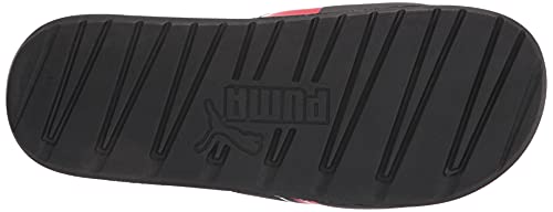 PUMA PUMA Men's Cool Cat Slide Sandal, Tech Black-High Risk Red-White, 13