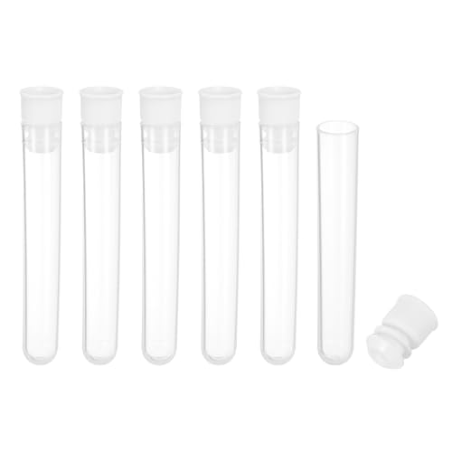 Image of PATIKIL 3 inch Length Plastic Sewing Needle Storage Holder, 6 Pcs Portable Matte Embroidery Needle Pin Toothpick Storage Tubes Case for Craft Knitting, White
