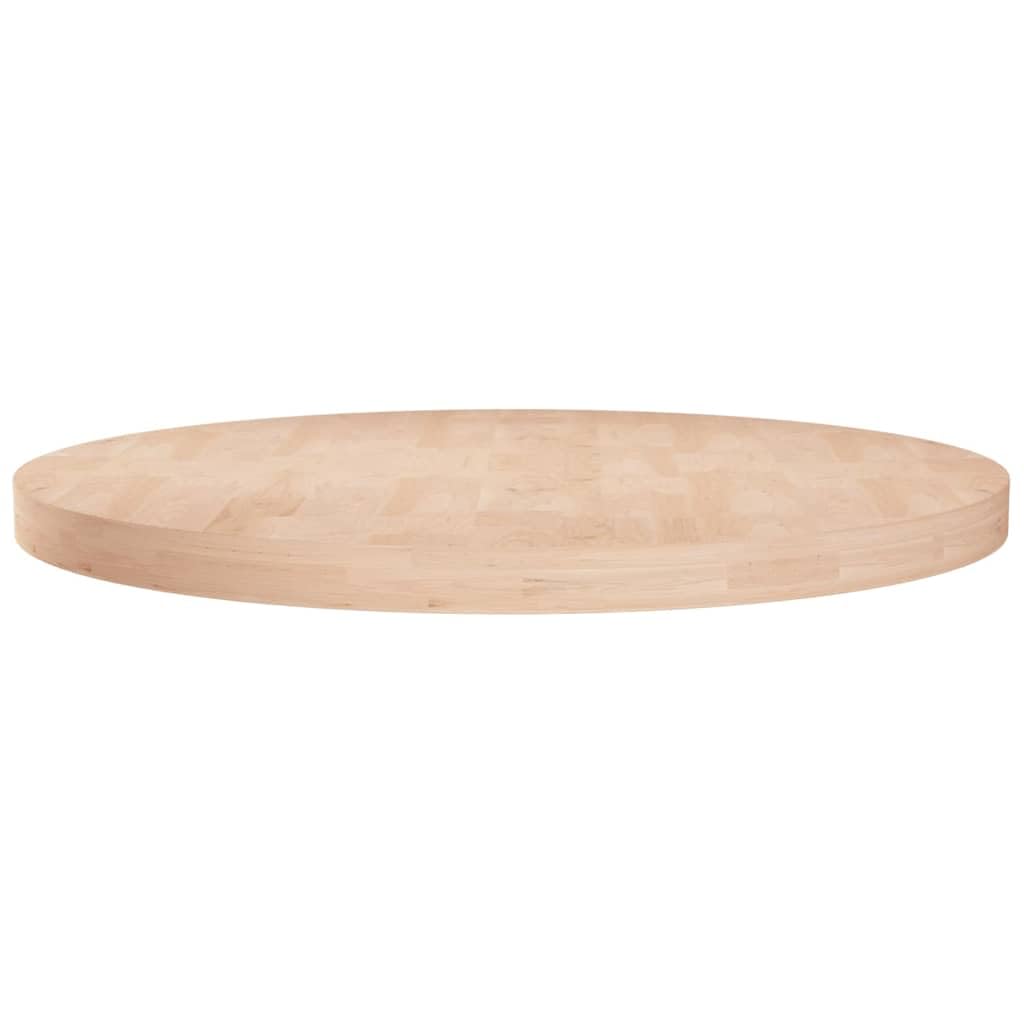 Okrągły blat stołu dąb lite drewno 60 x 4 cm nieobrobiony