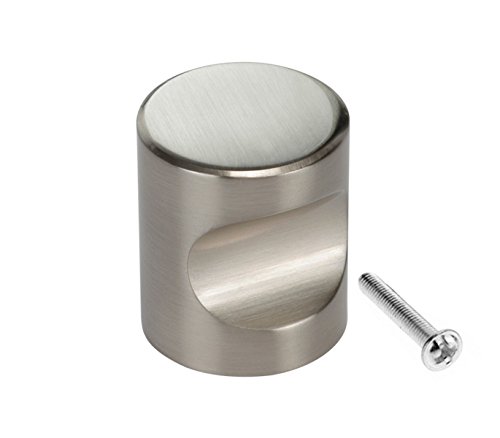 Cupboard Door Knob with Brushed Stainless Steel Finish (20mm Diameter)