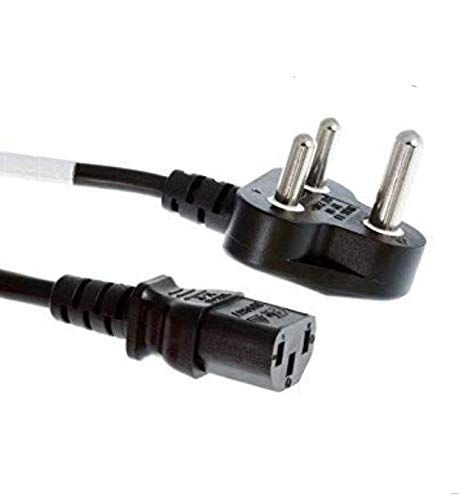 ComC Heavy Duty 3 meter power cable AC 3 PIN Indian Male Plug to IEC60320 C13 Power Cord Cable for Desktop, PC Computer, Scanner, Printer (3 Meter)
