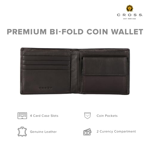 Cross Oak Brown Men's Wallet Stylish Genuine Leather Wallets for Men Latest Gents Purse with Money Coin and Card Holder Compartment (AC298072_1-3) 7 31bY45q8PGL