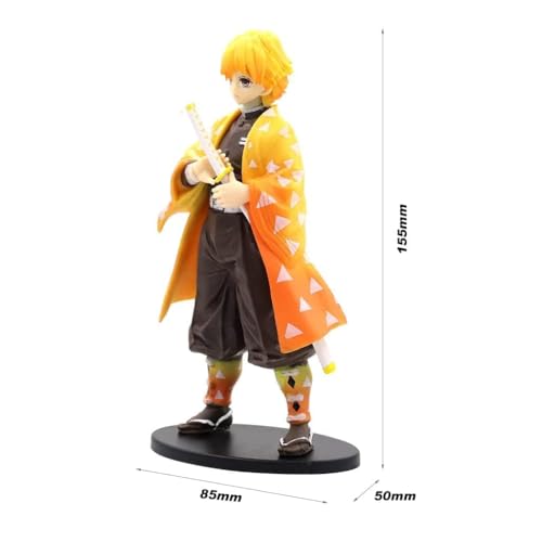 Image of Zenitsu Agatsuma Action Figure 15 CM Demon Slayer Anime Collectibles | Anime Action Figure PVC Collectible for Fans - Zenitsu Agatsuma - 15 CM