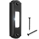 Metal Lighted Doorbell Button, Heavy Duty Metal Wired Door Bell Push Button LED Door Chime Wall Mounted Doorbell Switch Replacement for Home...