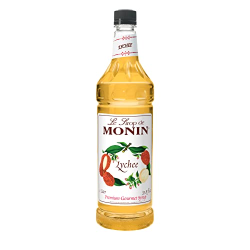 Monin - Lychee, Great for Teas, Lemonades, Smoothies, & Cocktails, Gluten-Free, Non-GMO (1 Liter)