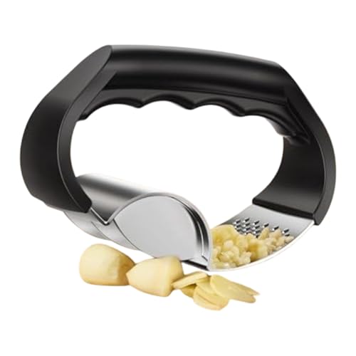 Prensa De Ajo | Picadora Ergonómica Apta Para Lavavajillas Con Agarre Ergonómico, Herramienta Trituradora Prensadora De Ajo Pequeña | Para Jengibre Cebollino Casa Apartamento Dormitorio Restaurante Ca