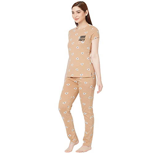 Image of Sweet Dreams Women's Cotton Printed Night Suit Set
