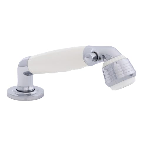 Ambassador Marine Deck-Mount Sprayer- Classic Warm White Sprayer, 6' Stainless Steel Hose, Low Profile Holder - 134-0034-WH-W