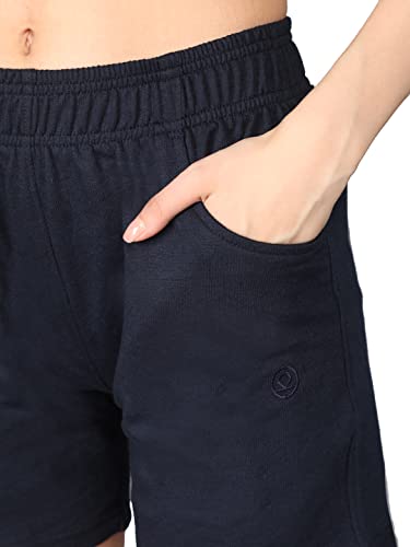 Image of CHKOKKO Women's Regular Cotton Regular Fit Plain Shorts for Women